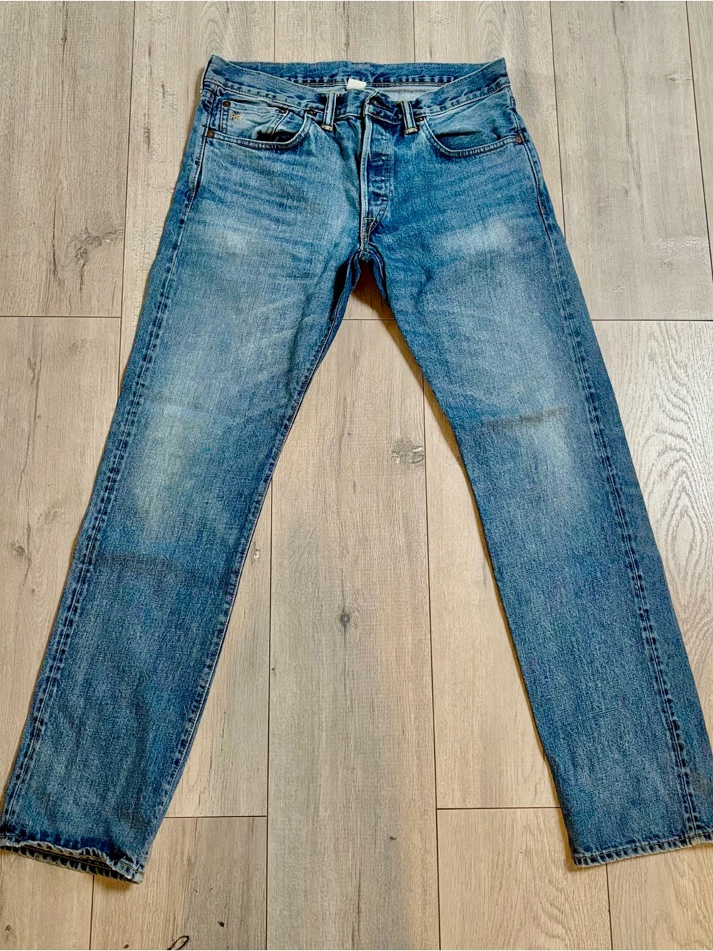 RRL Double RL Ralph Lauren Classic Men's Blue Denim Jeans - Straight Fit